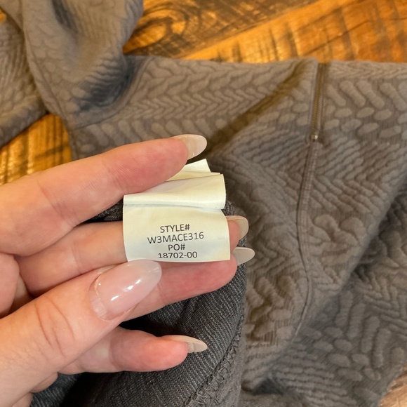 prAna Gray Textured Knit Long Sleeve A-Line Dress Women’s Size M - Picture 8 of 9